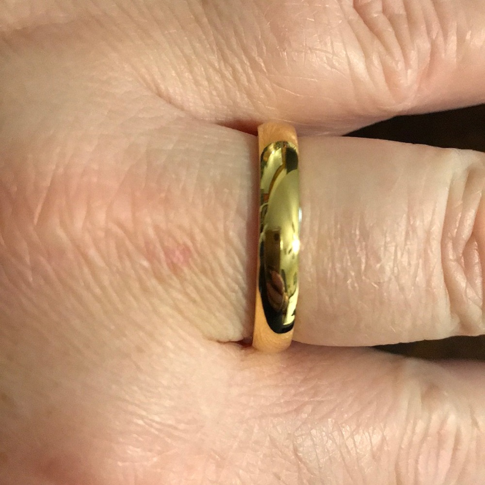 Stainless Steel Gold band